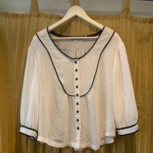 Kimchi Blue Pink Sheer Blouse